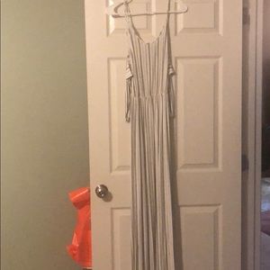 Black and white striped maxi